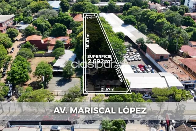 Terreno de 2.692 m² sobre mcal. López — foto 2