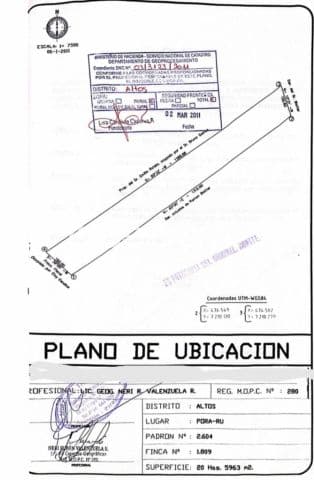 Oferta de terreno de 20 ha.en Altos