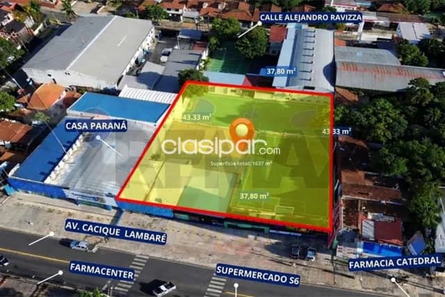 🏢 Terreno en Venta sobre Av. Cacique Lambaré – 1.637 m² | Ideal Desarrollo Comercial — foto 5