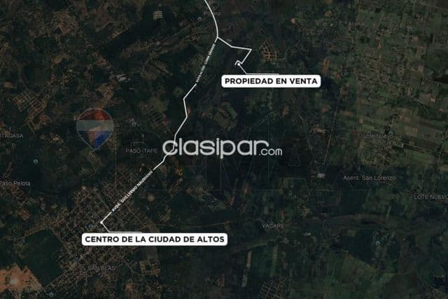 Terreno en altos a metros de la ruta
