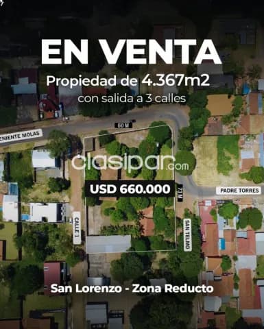 🔥en venta propiedad estratégica en San Lorenzo | *4.367 m²*, foto 2