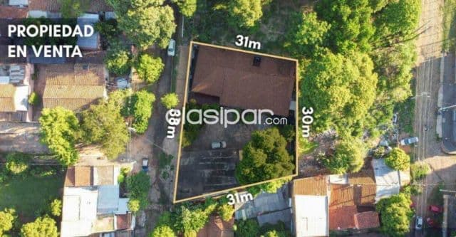 Amplia propiedad de 1.098 m2 en pleno centro de Lambaré