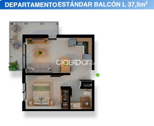 Zuba centro don bosco - 1 dormitorio con balcón — foto 3
