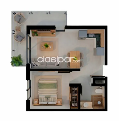 En venta departamento en Centro - Asunción - monoambiente — foto 5