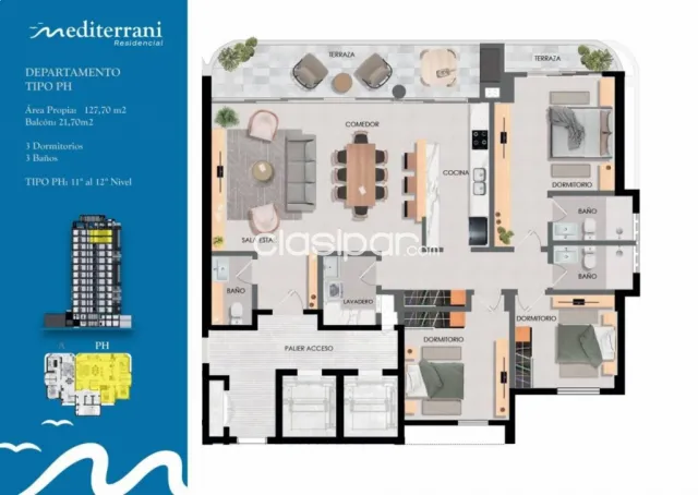 Penthouse Premium en pozo con Vista al Río Paraná - Mediterrani Residence, foto 4