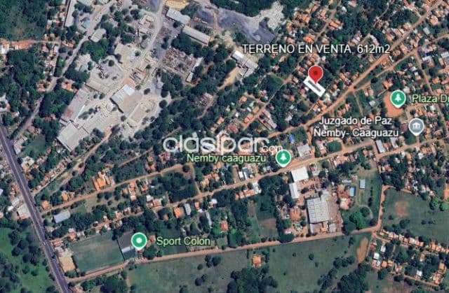Terreno 612m2 en Ñemby - Barrio Caaguazú Lote 03 Mz II