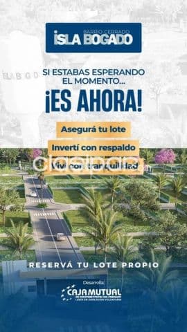 Lotes en venta en el barrio cerrado Isla Bogado – Luque