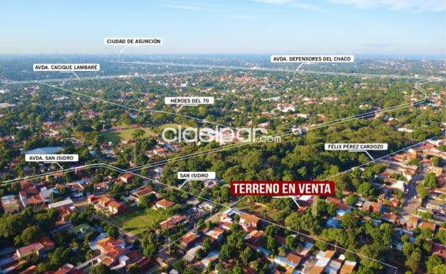 En venta terreno en lambare