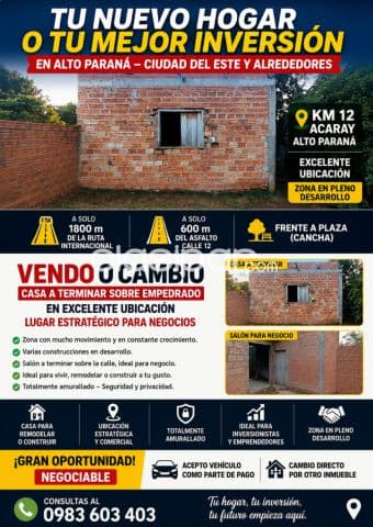 O cambio casa en Ciudad del Este – ubicación estratégica ideal para vivir o negocio, foto 1