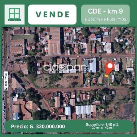 Amplio terreno en Ciudad del Este - km 8,5 monday