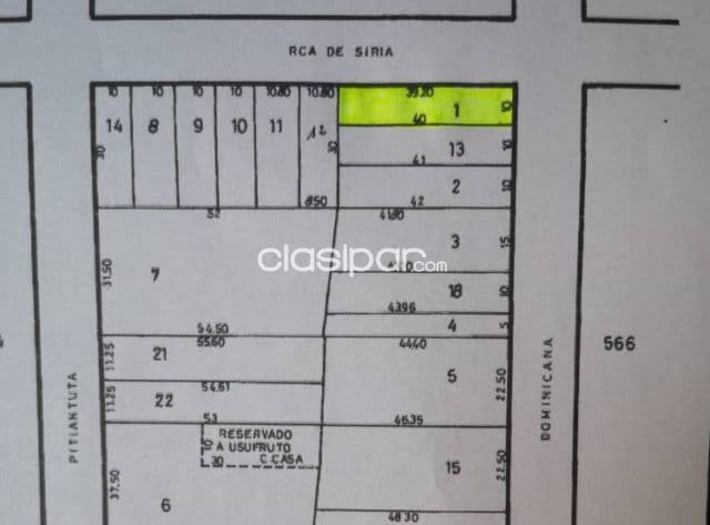 terreno en Asunción, barrio Jara - 396 m²