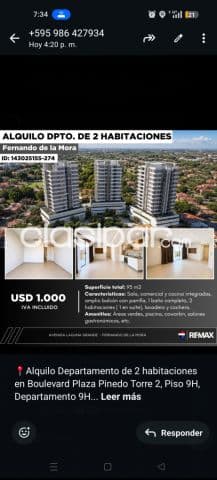 Departamento en fdo.de la mora