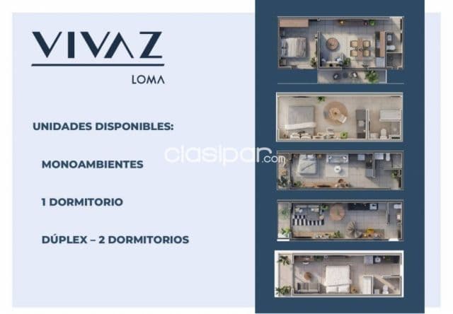 Departamentos de 1 dormitorio en pozo en Mariano Roque Alonso