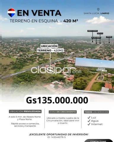terreno en Limpio Santa-Lucia — foto 2