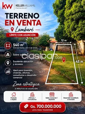 En venta terreno de 540m² en zona terminal de ómnibus de asuncion — foto 2
