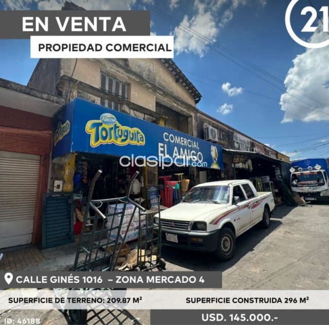 Se vende inmueble en pleno mercado 4, donde nadie vende