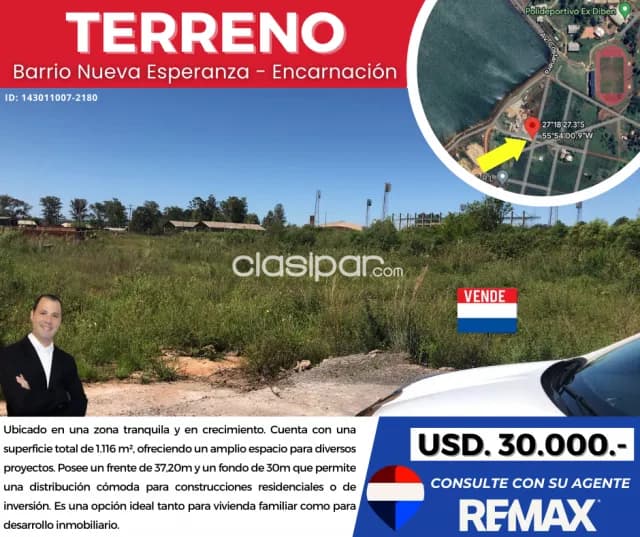 Terreno en el Barrio Nueva Esperanza - Encarnación, foto 2