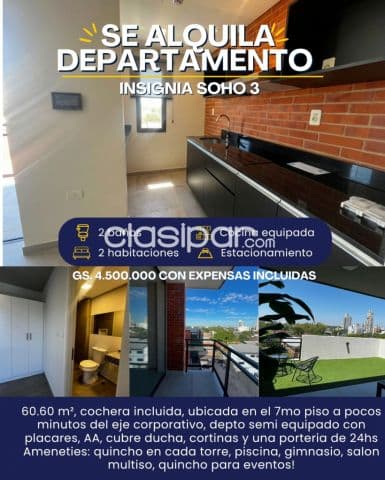 Depto de 2 dormitorios en insignia soho 3