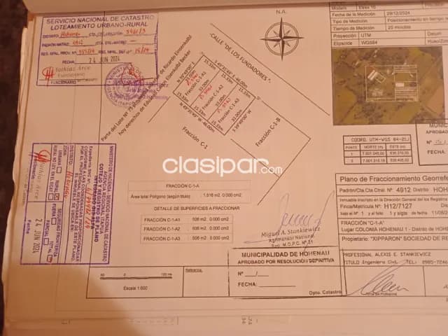 Tereno en Hohenau Avd. de los Fundadores, Hohenau 2 con 1516m2 — foto 3