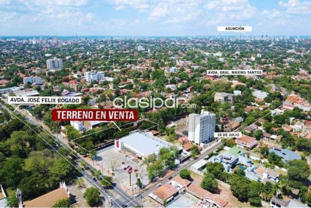 Terreno FM2 sobre Avda. Félix Bogado 1.380 m² Asunción 📌