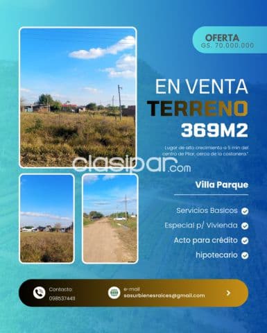 Terreno en Villa Parque Ciudad de Pilar