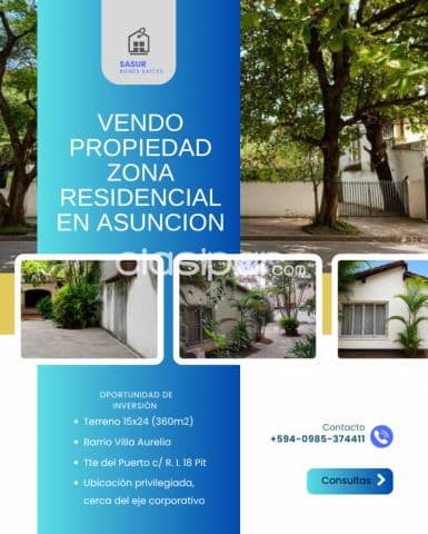 Terreno en inmejorable ubicacion en la Ciudad de Asuncion