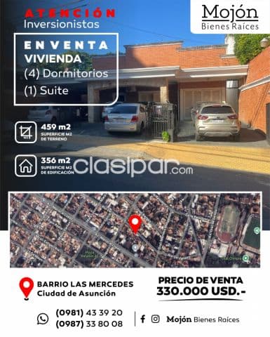 En venta casa en el barrio Las Mercedes en la ciudad de Asunción — foto 1