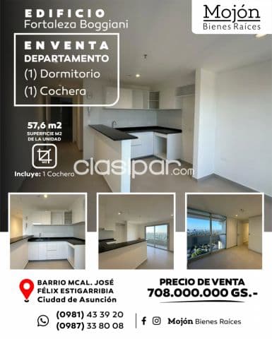 En venta departamento en el edificio fortaleza boggiani de la ciudad de Asunción