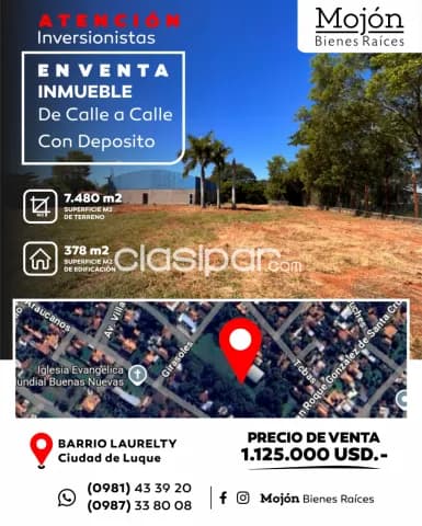 En venta inmueble con depósito en el barrio laurelty de la ciudad de Luque — foto 2