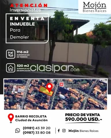 En venta inmueble en el barrio la Recoleta de la ciudad de Asunción — foto 2