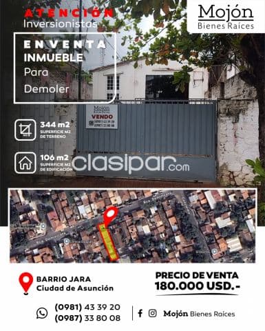 En venta inmueble en barrio Jara de la ciudad de Asunción — foto 1