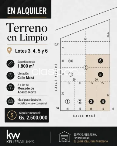 Terreno de 1.800 m² en limpio – zona abasto norte, foto 2