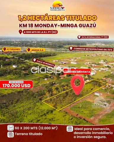 ¡1,2 hectáreas en venta, ideal para comercio, desarrollo inmobiliario e inversión!, foto 3