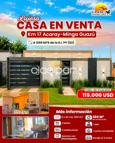 Exclusiva casa en venta en Km 17 Acaray – Minga Guazú, foto 5