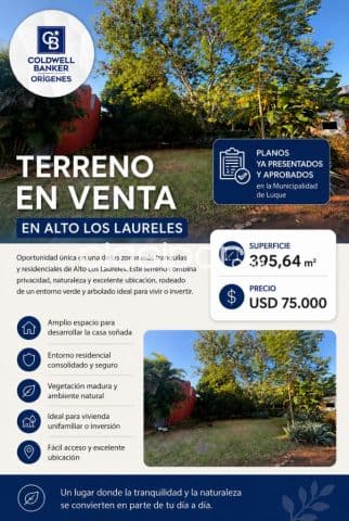 En Venta Terreno en Barrio Cerrado Luque