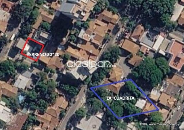 Terreno 400 m2 souza e/ charles de gaulle y cruz del chaco - Villa Morra (cód. 1389)