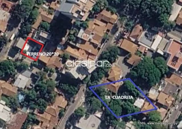 Terreno 400 m2 souza e/ charles de gaulle y cruz del chaco - Villa Morra (cód. 1389) — foto 2