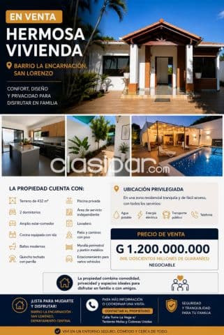 casa con piscina en San Lorenzo Py