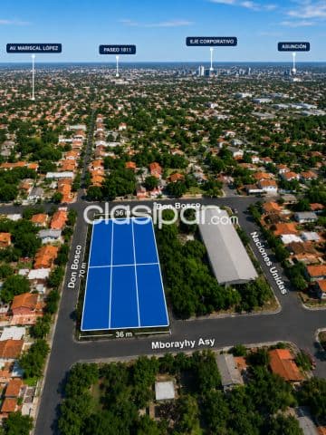 Terreno de 1.620 m² en Fernando de la Mora zona norte — foto 1