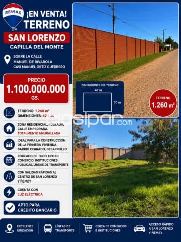 hermoso terreno con excelente ubicación en la ciudad de San Lorenzo, foto 2