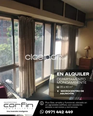 Departamento monoambiente plus size– microcentro de Asunción – 35 m² — foto 2