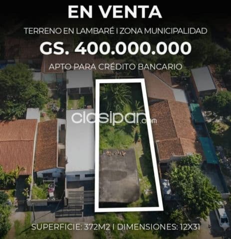Terreno en Lambaré límite con Asunción!!