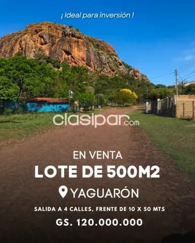 Terreno de 500m2 con vista al cerro yaguaron — foto 2