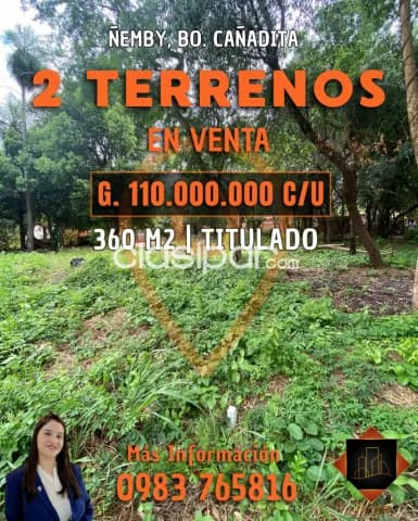 ¡2 terrenos en venta en Ñemby, cañadita! — foto 2