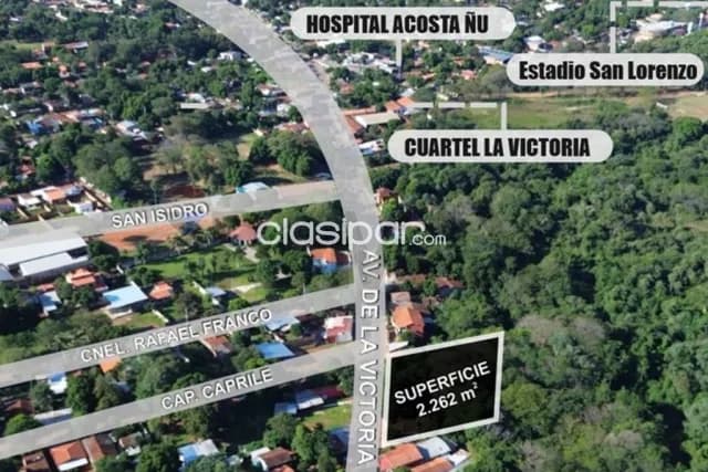 Terrenp s/avda.la victoria 2.262 m2 reducto-San Lorenzo c/frente 32,5 m2, foto 3