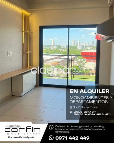 Deptos monoambiente y de 1 dormitorio a estrenar – Luque - cit a min de ñu guazú y fddo de, foto 1