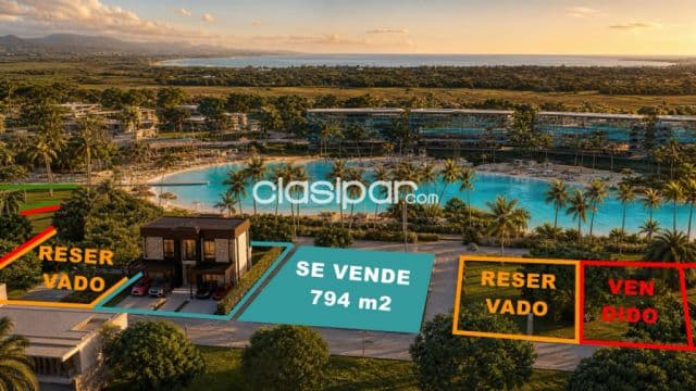 Lote de 794m2 en primera linea de playa y laguna en Highlands park y lagoon San Bernardino