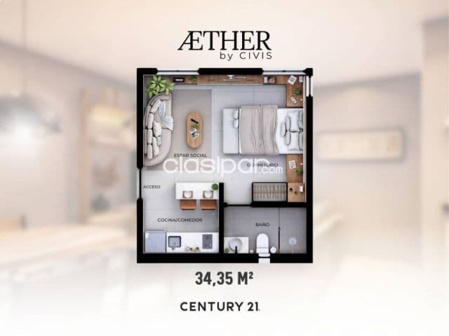 Departamentos monoambientes en pozo - aether civis — foto 1