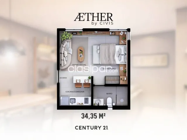 Departamentos monoambientes en pozo - aether civis — foto 2