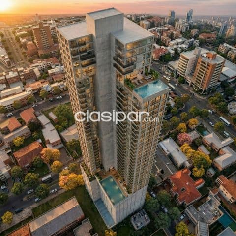 V Tower Mariscal - Una torre de usos mixtos de 45 pisos en Asunción